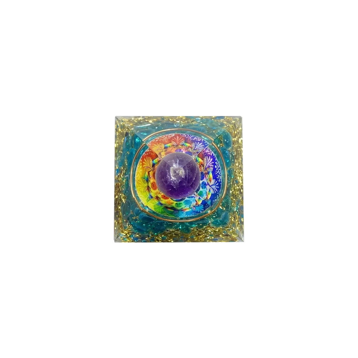Amethyst Mandala Orgone Pyramid