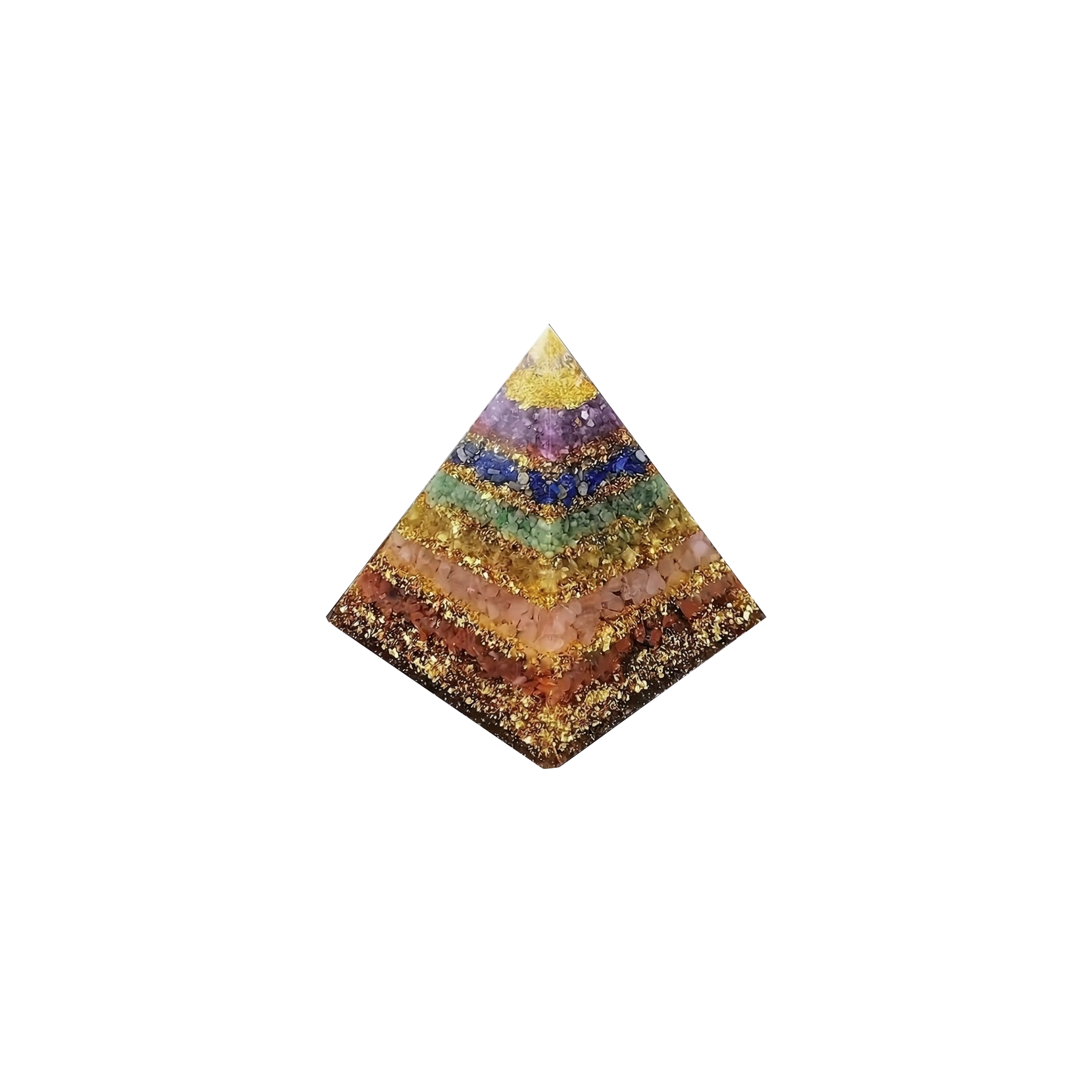 7-Layer Chakra Flower of Life Orgone Pyramid – Crystal Energy Decor